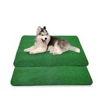 BNOSDM Artificial Grass for Dogs,2Pcs 15"×23“ Fake Grass Rug Grass Pad for Dog Potty Tray Dog Pee Grass Turf for Indoor Outdoor Washable Grass Mat for Puppy Potty Training