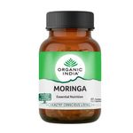 Organic India Moringa 60 Capsules Bottle with free Moringa capsule sample