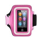 Fitness Guru iPod Nano 7 Running Jogging Armband Holder Made with Super Strong Lycra Material with Reflective Stay Safe Strip, Dual Arm Size Slots, Key Pocket & Headphone Holder