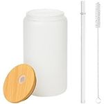 Printers Jack Sublimation Glass Blanks with Bamboo Lid 1 Frosted