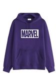 The SV Style Unisex Cotton Hooded Neck Hoodie (SV=MARVEL=-_PURPLE-WHITE_M)