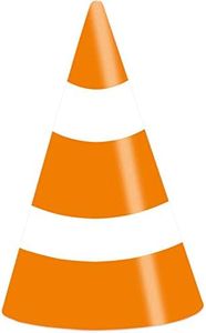 Amscan 9906589 - On The Road Birthday Party Cone Hats - 8 Pack