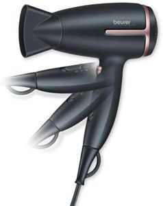 Beurer Hc25 Travel Hair Dryer 3 Years Warranty 1600 Watts, Black