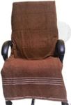 VIP BAGDA Plain Chair Towel Cover with Tie Knot (36 * 72 inches, Cotton) (Brown)