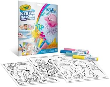 CRAYOLA - Color Wonder, Coloring Set con 18 Pagine da colorare e 4 Pennarelli Senza Macchia, Soggetto Amici del Mare, attività Creativa per Bambini, età 3,4,5 Anni