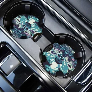 Car Coasters for Drinks Absorbent, Cute Car Coasters for Women & Man,Cup Holder Coasters for Your Car with Fingertip Grip, Auto Accessories for Women & Lady,Pack of 2…