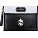 Andyer 2 Pockets Fireproof Document Bag (6200℉) with Lock, Heat Insulated Waterproof Fireproof Money Bag for Cash with Reflective Strip, 10 Layers Fire Proof Safe Bag Waterproof Document Pouch Holder