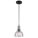 Westinghouse Lighting Fiona Mini Pendant 6100814 in Oil Rubbed Bronze Finish with Clear Seeded Glass