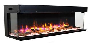 Endeavour Fires 78''/2030mm Rosedale 3D Media Wall Inset Electric Fireplace with Multi Flame Colours Log & Crystal Set, 7day Programmable Remote Control 1&2kW