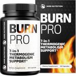 Burn Pro 7-in-1 Thermogenic Metabolism Booster | Weight Management Support Supplement with Appetite & Energy Support | Bloating Relief, Targeted Belly Toning & Keto Inducing | Slim, Trim & Tone | 60ct