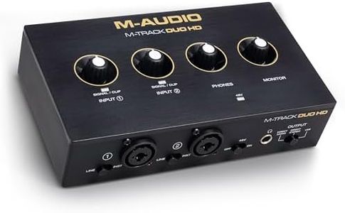 M-AUDIO M-Track Duo HD Audio Interface 24bit 192kHz for Recording, Streaming, Podcasting with USB-C, 2 XLR TRS Inputs, 2 TRS Outputs, Software Suite
