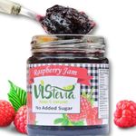 VIStevia Sugar Free Raspberry Jam (220 gm) | Diabetic & Keto Friendly | Sweetened with Stevia and Erythritol | 100% Natural | More Than 60% Whole Berries | Tastes Delicious