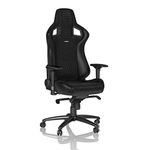 noblechairs EPIC Gaming Chair - Office Chair - Desk Chair - Real Leather - Black