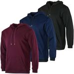 3 Pack: Men’s Big & Tall Warm Dry Fit Fleece Moisture Wicking Long Sleeve Active Athletic Hoodie Performance Hooded T Shirt Workout Running Fitness Gym Sports Casual Sweatshirt Outdoor Set 6, 5X Tall