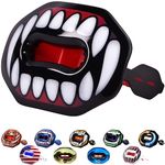 Oral Mart Vampire Fangs Football Mouth Guard - Lip Guard Mouthpiece | Lip Protector Mouthguard (Detachable Strap Included)