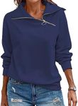RANPHEE Sweatshirts for Women Navy 