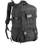 Anbte 45 L Tactical Backpack, Lightweight Hiking Backpack with Comfort Design Molle Waterproof Travel Backpack for Men Women, for Backpacking Cycling Traveling Climbing Camping, Black