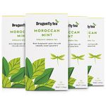 Dragonfly Moroccan Mint Tea | Pack of 4 x 20 Organic Tea Bags (80 Teabags) | Mint Tea Bags | Green Tea Bag | Reviving & Sweet | Compostable Tea Bags