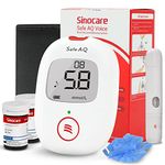 Diabetes Test Kit, Blood Sugar Tester with Voice Reminder and Light Warning Blood Glucose Monitor with Test Strips x 50 and Lancet x 50, Sinocare Safe AQ Voice Glucometer -in mmol/L