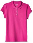 The Children's Place Girls' Uniform Ruffle Pique Polo Aurora Pink S (5/6)