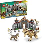 LEGO Jurassic Park Visitor Center: T. rex & Raptor Attack 76961 Buildable Dinosaur Toy; Gift for Teens and Kids Aged 12 and Up, Including a Dino Skeleton Figure, 6 Minifigures and More