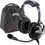 Rugged Air RA200 Black General Aviation Pilot Headset