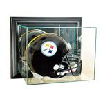 Perfect Cases Wall Mounted Football Helmet Glass Display Case, Black