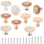 Boho Round Cabinet Knob Brynnl 10 Pack Boho Furniture Knobs and Pulls European Style Kitchen Cabinet Knobs with Screws, Drawer Dresser Knobs for Furniture Kitchen Cupboard Closet Wardrobe Bathroom