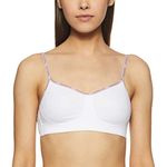 Van Heusen Women Cami Bra - Cotton Elastane - Seamless Cups, Non Padded, Wireless, Full Coverage_11013_White_34C