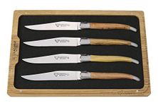 Laguiole En Aubrac Steak Knives, Mixed French Woods Handles, Set of 4