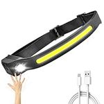 Generic LED Head Torch,USB Rechargeable LED Headlamp,Sensor Headligh with 5 Modes,Lightweight,Waterprooffor,Hands-Free Flashlight for Kids Adults,forCamping,Running,Fishing,Cycling, AM-WDH10295