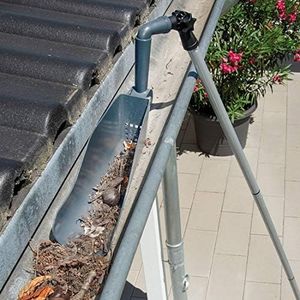 WENKO Maximex Dachrinnenschaufel Mod. Maxi effektiver Dachrinnenreiniger mit Teleskopstiel bis 4,5 m für sicheres Arbeiten ohne Leiter Maße 10 x 250 x 8 cm