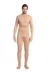 Full Bodysuit Unisex Adult Costume Without Hood Spandex Stretch Zentai Unitard Body Suit, Nude, XXL