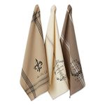 DII Cotton Dish, Decorative Oversized Towels, Perfect for Every Day Home Kitchen, Holidays and Housewarming Gifts Style Tabletop Collection, 3, French Grain