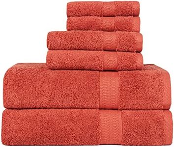 Trends Alley ECLAT Premium Bath Towel Set (Pack of 6) | 2 Bath Towels, 2 Hand Towels & 2 Face Towels | 100% Combed Cotton (500 GSM) | Super-Soft & Absorbent | Rapid-Drying Durability | Earth-Friendly
