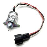 Fuel Shut Off Solenoid 119233-77932 Yanmar 1503ES-12S5SUC12S Replace Woodward M810324 for John Deere 3038E 3036E 3032E 2025R 2032R 2027R 2036R Tractor Stop Solenoid 12VDC