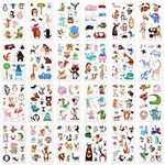 KUUQA Temporary Tattoos for Toddlers Cartoon Animal for Boys and Girls, 200+ Animal Designs, for Unicorn Birthday Party Supplies and Birthday Gift (24 Sheets)