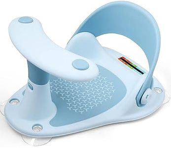 Baby Bath Seat, Baby Bathtub Bath Seat Sit-Up Bathing, Infant Bath Seat for Baby 6-36 Months with Thermometer/Anti-Slip Cushion/4 Suction Cups (Blue)