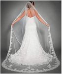 Ursumy Bride Wedding Lace Veils Lon