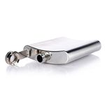 Menzy Stainless Steel Hip Flask, Alcohol Drinks Wine Whiskey Holder Bottle Or Liquor Flasks for Men 8oz (236 Ml) - Silver