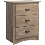 Prepac Salt Spring 3-Drawer Tall Nightstand, Drifted Gray