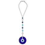 Cobee Evil Eye Car Hanging Ornament- Evil Blue Eye Charms for Car Rear View Mirror, Evil Eye Beaded Decor Car Charms Pendant, Car Amulet Ornament for Protection & Blessing (Classic Evil Eye)