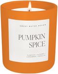 Sweet Water Decor Pumpkin Spice Candle - Fall Candles with Pumpkin, Clover, Cinnamon & Vanilla Scent for Home - Pumpkin Candle with 70 Hours Burn Time - 15Oz Orange Jar Pumpkin Spice Soy Candles