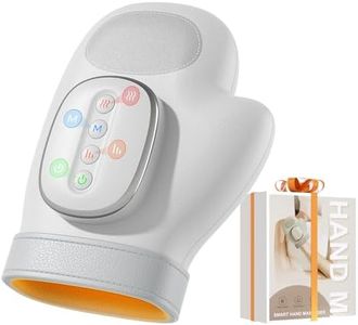 WUX Hand Massager with Heat Compression Relief, 3 Massage 4 Temperatures 5 Compression Models Therapy Glove, Arthritis & Wrist Carpal Tunnel Muscles Pressure Point Therapy, Ideal Gifts for Women/Men