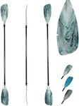 Kayak Paddles - Fiberglass Shaft & PP Blade, Lightweight, Adjustable Kayaying Boating Canoeing Oars with Paddle Leash, 3 Piece, 230-250cm/90-98inch (Mixing Color-1)