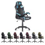 BraZen Puma PC Chair Gaming Chair for Adults Office Chair Computer Chairs Gaming Chairs for Adults Adult Gaming Chair Video Game Chairs - Black Blue