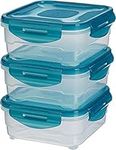 AmazonBasics 6pc Airtight Food Storage Containers Set, 3 x 0.80 Liter