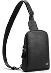 INICAT Sling Bag for Women Small Crossbody Bags Leather Fanny Pack for Travel Essentials(Large Version-black)