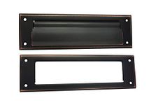 QCAA Solid Brass Mail Slot, with Solid Brass Interior Frame, 10" x 3", Venetian Bronze, 1 Pack, Made in Taiwan