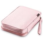 Zannaki Big Capacity Storage Pouch Marker Pen Pencil Case Simple Stationery Bag Holder for Bullet Journal Middle High School Office College Student Girl Women Adult Teen (Pink)